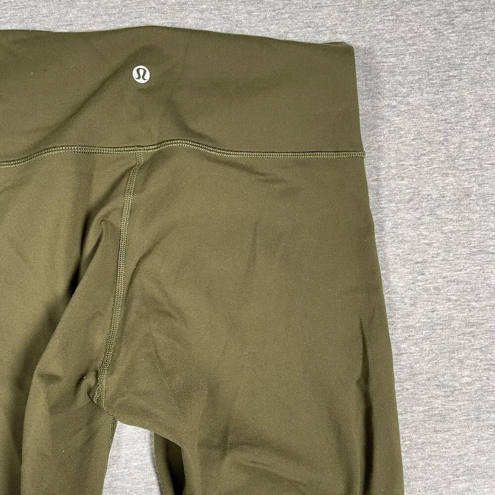Lululemon Leggings Womens 4 Green Ankle High Waist Yoga Slim Gusseted Jersey